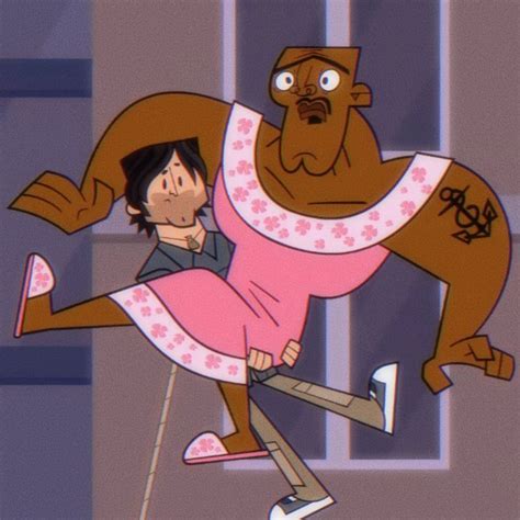 an animated image of a man being carried by a woman in a pink dress with stars on it