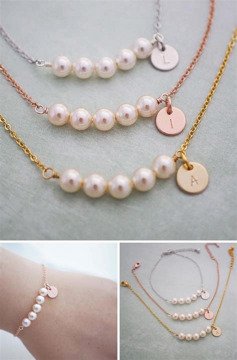 Personalized Swarovski Pearl Bracelets From EarringsNation Pear Jewelry