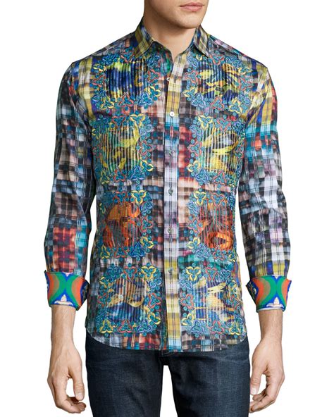 Lyst Robert Graham Limited Edition Plaid Sport Shirt With Embroidery