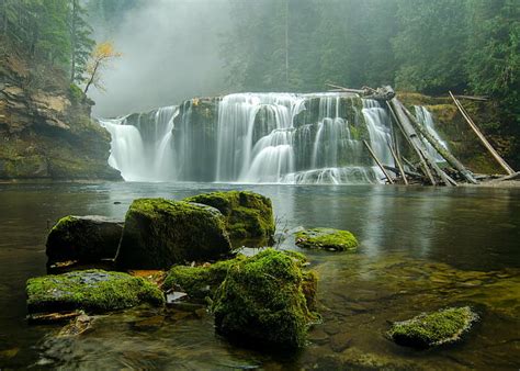 Hd Wallpaper Forest Ford Pinchot River Washington Waterfall