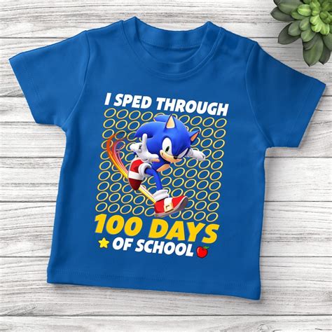 Sonic 100 Days Of School Shirti Run Through 100th Days Of Etsy