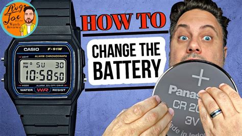 How To Change A Battery In The Casio F91w Youtube