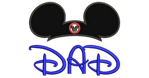 Mickey Dad Mouse Ears Applique Looks Like Mickie Mouse Machine