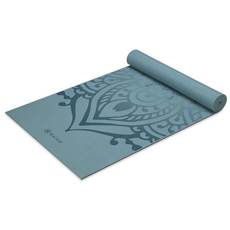 gaiam yoga mat premium 6mm print extra thick non slip exercise and fitness mat for all types of