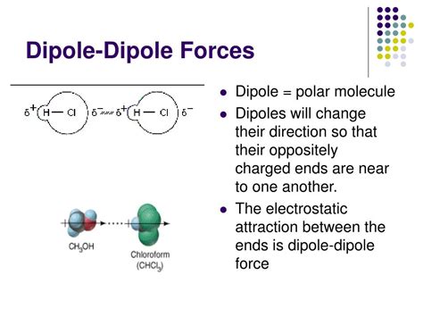 Dipole Dipole Forces Intermolecular Forces