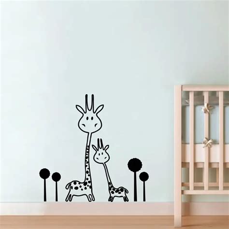 Wall Hangings Signs Wall Décor Personalised Giraffe Vinyl Wall Sticker