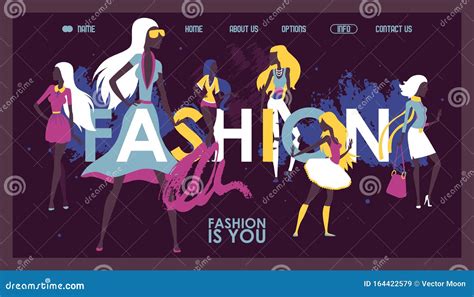 Fashion Clothes Boutique Website Vector Illustration Online Shopping