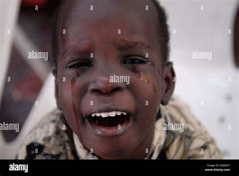 Young African Boy Crying Stock Photo Alamy
