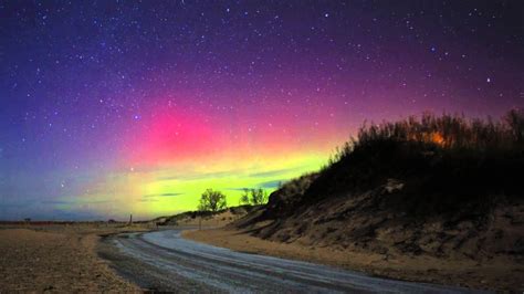 Northern Lights In Michigans Lower Peninsula Youtube