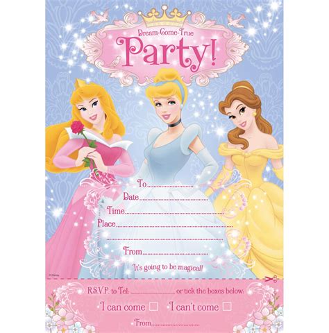 Disney Princess Printable Birthday Card Printable Templates Free