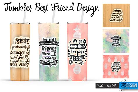 Best Friends Tumbler Wrap Tumbler 9 By Fly Design Thehungryjpeg