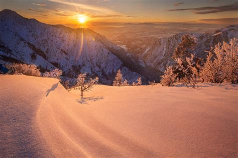 Winter Sunset Over Ogden Photograph By Rory Wallwork Fine Art America