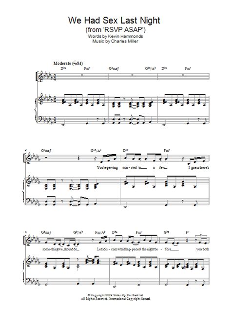 We Had Sex Last Night From Rsvp Asap Sheet Music Charles Miller