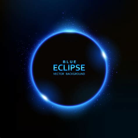 Premium Vector Blue Eclipse Light With Sparkles Eclipse Football