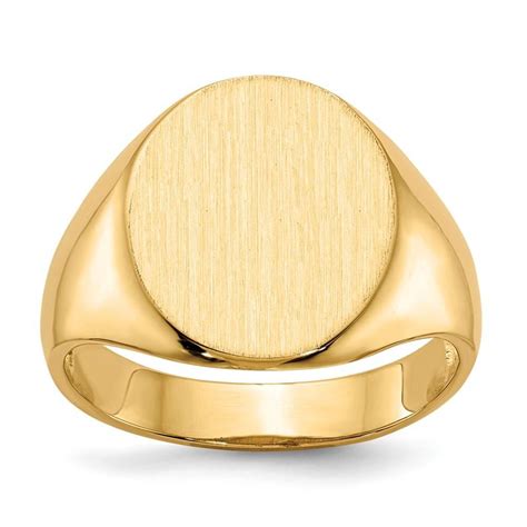 14k Yellow Gold Mens Signet Ring