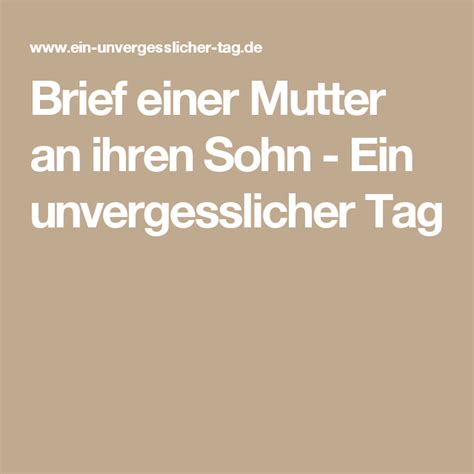 Vor der hochzeit und nach der hochzeit. Brief einer Mutter an ihren Sohn - Schöne Lesung zur ...