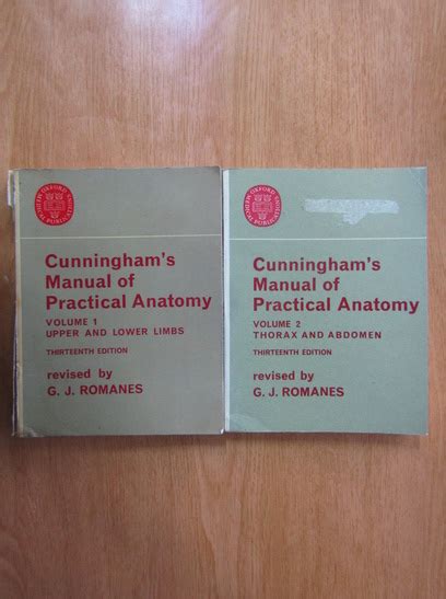 g j romanes cunningham s manual of practical anatomy 2 volume cumpără