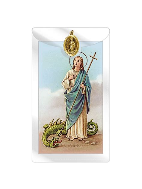Saint Martha Prayer Card Catholic Ts And Devotionals