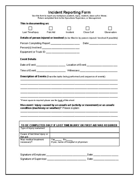 Incident Report Form Template Word Pdfsimpli