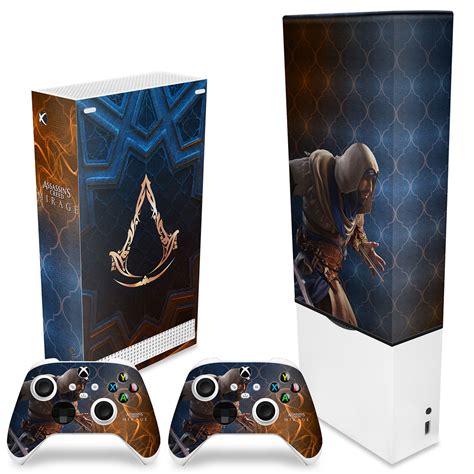 Kit Xbox Series S Capa Anti Poeira E Skin Assassins Creed Mirage