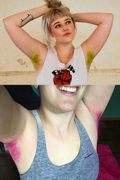 Photo The Woman Who Dare Try Underarm Hair Color Trends