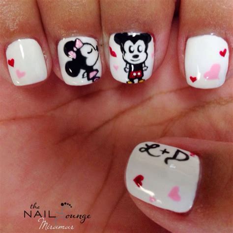 Disney Mickey Minnie Mouse Love Gel Nail Art Design Nail