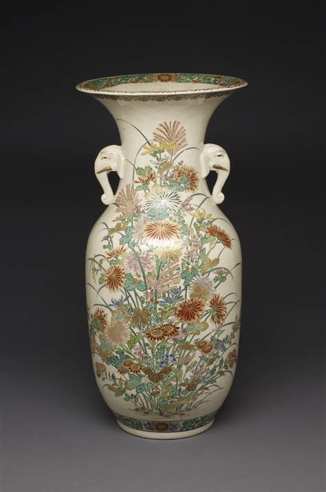 Vase With Autumn Flowers And Elephant Handles The Walters Art Museum