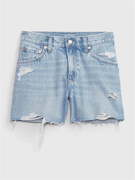 4 Low Rise Stride Denim Shorts With Washwell Gap