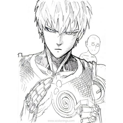 One Punch Man Coloring Sheets Coloring Pages