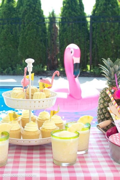 Summer Backyard Flamingo Pool Party Ideas The Polka Dot Chair