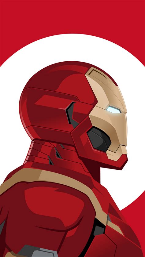 Download 1080x1920 Wallpaper Iron Man Minimal Iron Suit Art Samsung
