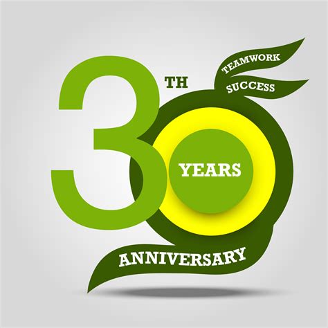 30th Anniversary Sign And Logo Celebration 535808 Vector Art At Vecteezy