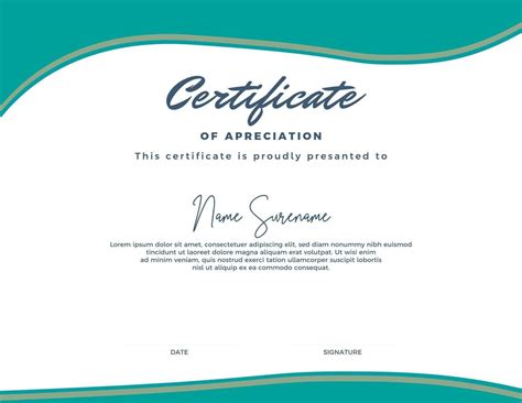 Editable Certificate Template With A Simple And Elegant Appearance