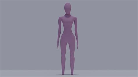 3d Model Base Mesh Female Low Poly Cgtrader