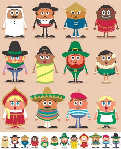Escuche ejemplos biografías cortas en español usando este vocabulario y practique con un ejercicio de. Descargar - Nacionalidades — Ilustración de stock ...
