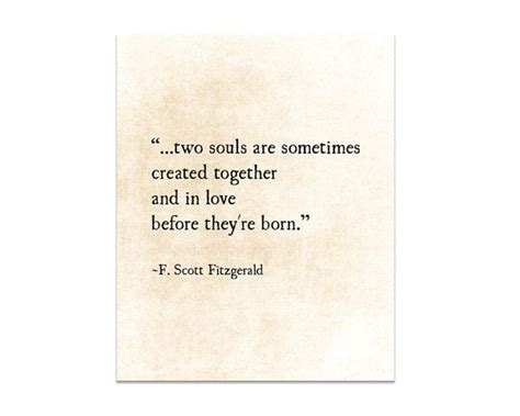 F Scott Fitzgerald Quote Two Souls Love Romantic Quote Etsy Scott
