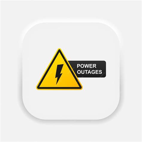 Premium Vector Power Outages Vector Icon Blackout Sign Badge With