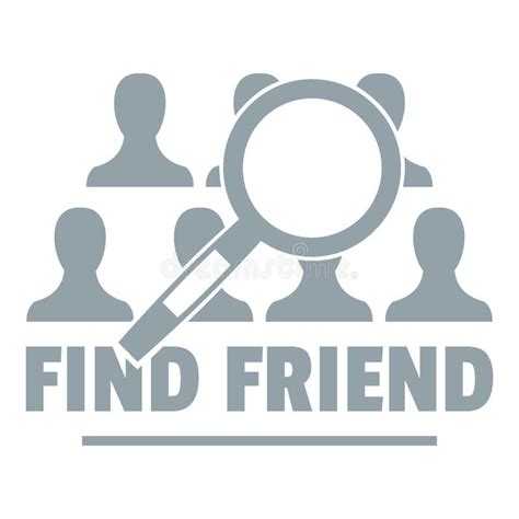 Find Friends Logo Simple Gray Style Stock Vector Illustration Of