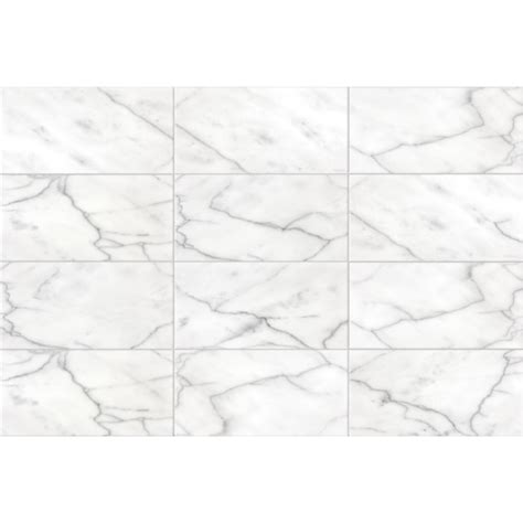 Satori Bianco Glacier 12 In X 24 In Polished Natural Stone Marble Tile