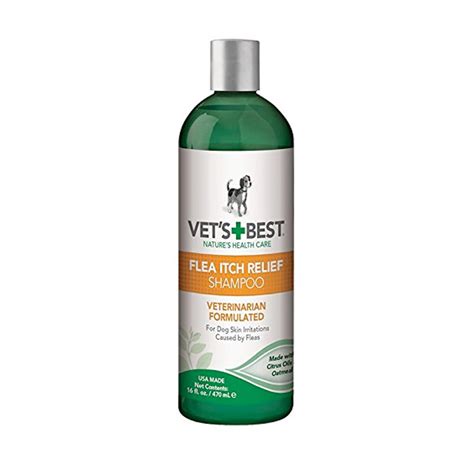 Vets Best Flea Itch Relief Shampoo 16 Oz Naturally For Pets