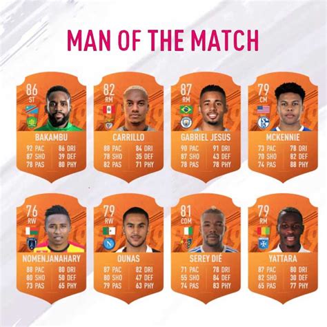 Fifa 19 Man Of The Match Full List Of Fut 19 Motm Orange Cards