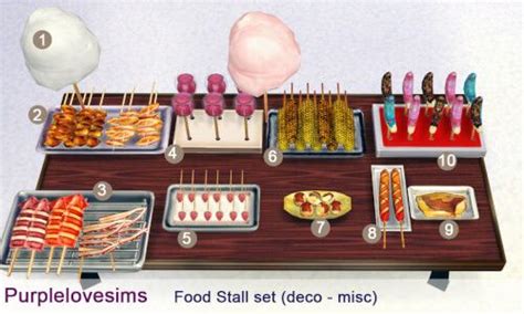Japanese Food Stall Set For The Sims 4 Spring4sims Sims Sims 4