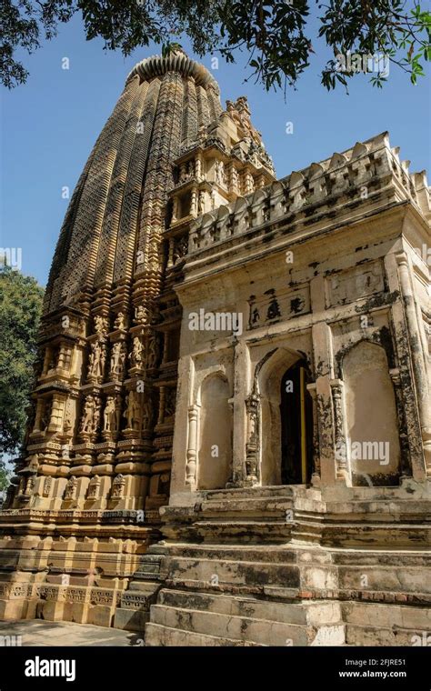 The Adinath Temple In Khajuraho Madhya Pradesh India Forms Part Of