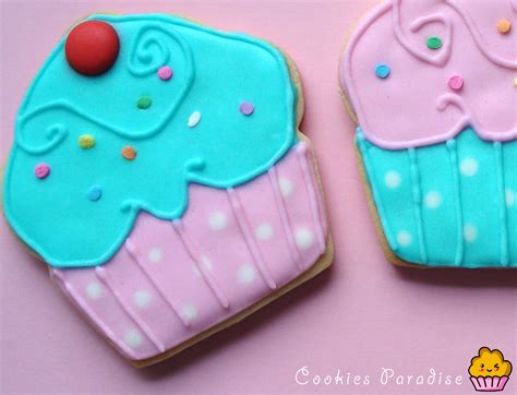 cookies paradise galletas decoradas en forma de cupcake