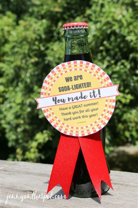 Teacher Appreciation Idea Soda Lighted Free Printable Jenny On