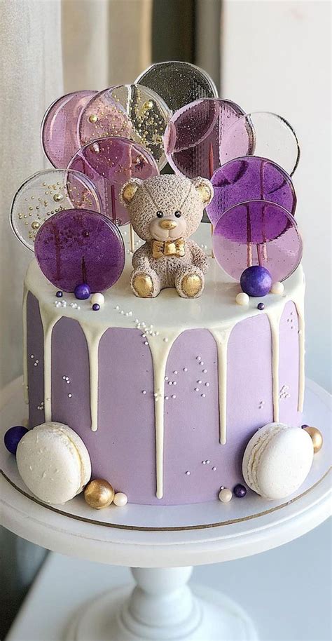 49 Cute Cake Ideas For Your Next Celebration Lavender Cake And White Icing