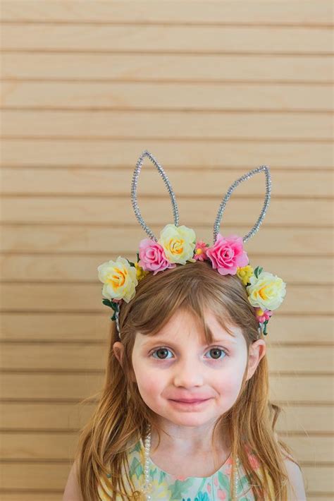 Bunny Ears Flower Crown Headband 11 Diy Bunny Ears Diy Flower Crown