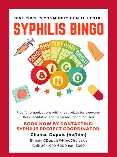 Syphilis Bingo Open For Community Organization Bookings Now Nine