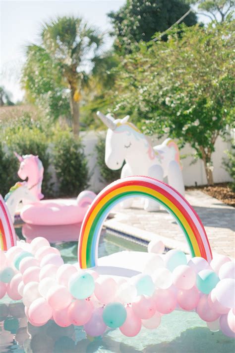 Magical Unicorn Pool Party Birthday Ideas Parties365
