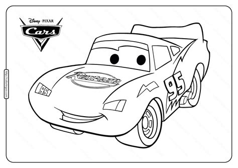 Disney Pixar Cars 3 Lightning Mcqueen Coloring Page Kidsworksheetfun